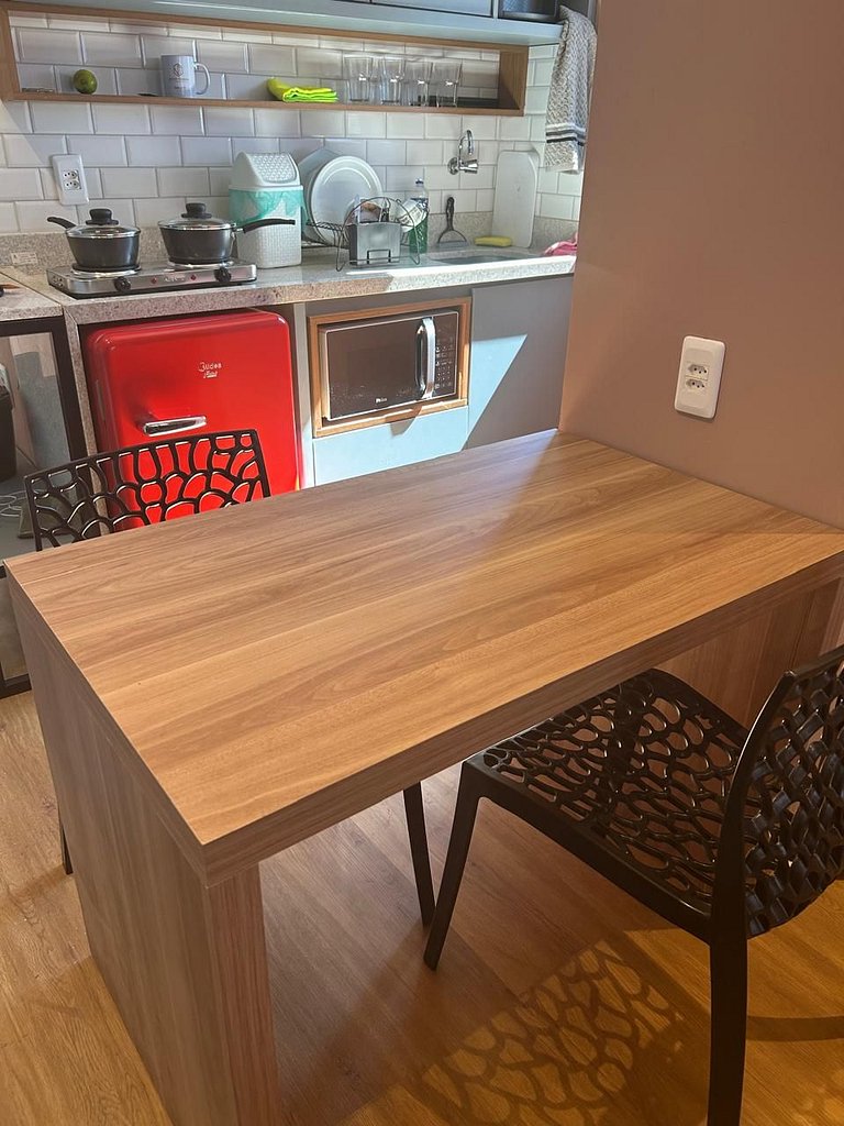 Studio novissimo com vista para o parque